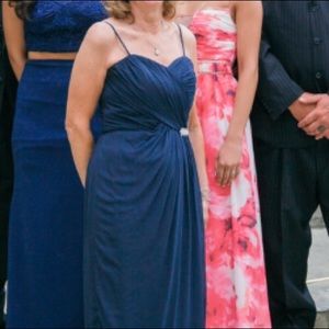 navy blue formal gown